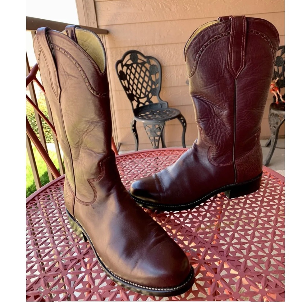 PAUL BOND Custom Handmade SZ 9 B Cowboy Boots *New Soles & Heels, Read Measrmnts